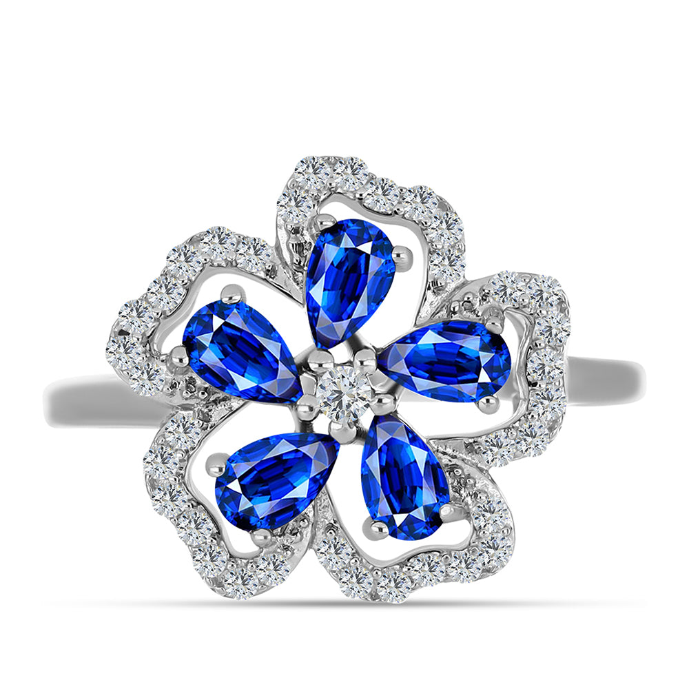 HopeaSormus Australialaisella Sinisellä Safiirilla ja Valkoisella Topaasilla