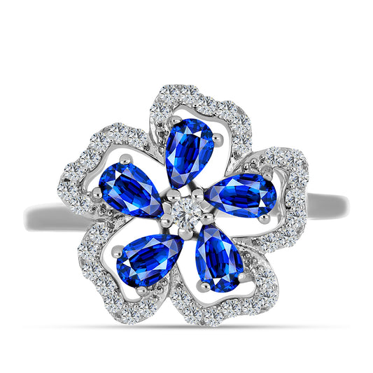 HopeaSormus Australialaisella Sinisellä Safiirilla ja Valkoisella Topaasilla