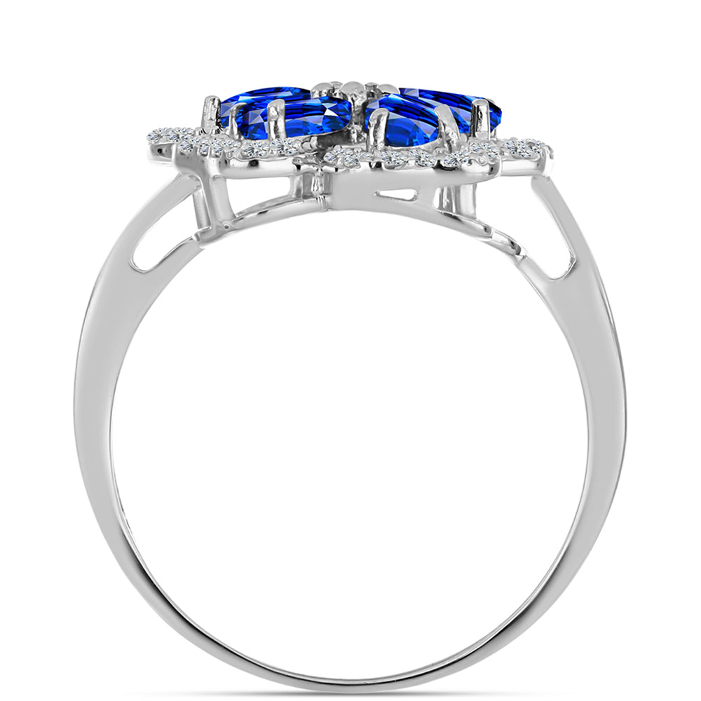 HopeaSormus Australialaisella Sinisellä Safiirilla ja Valkoisella Topaasilla 2 