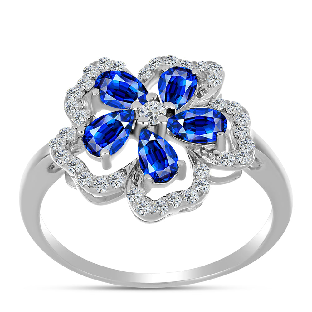 HopeaSormus Australialaisella Sinisellä Safiirilla ja Valkoisella Topaasilla