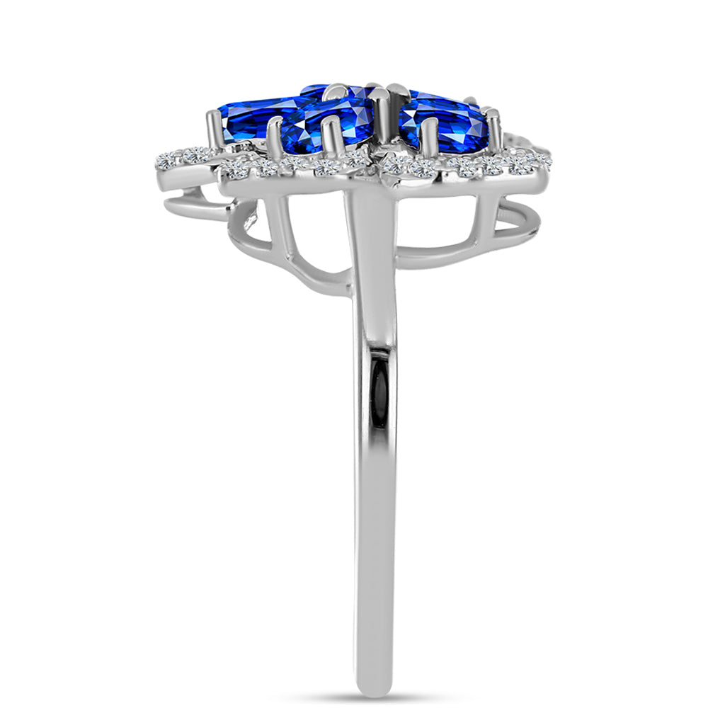 HopeaSormus Australialaisella Sinisellä Safiirilla ja Valkoisella Topaasilla