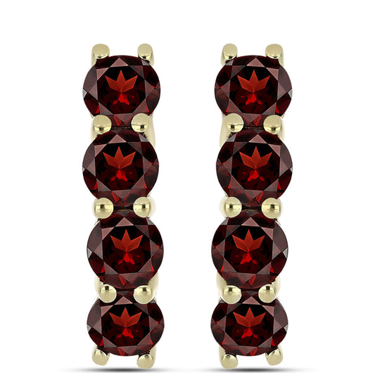 Kullatut hopeat Korvakorut Barton Granaatilla