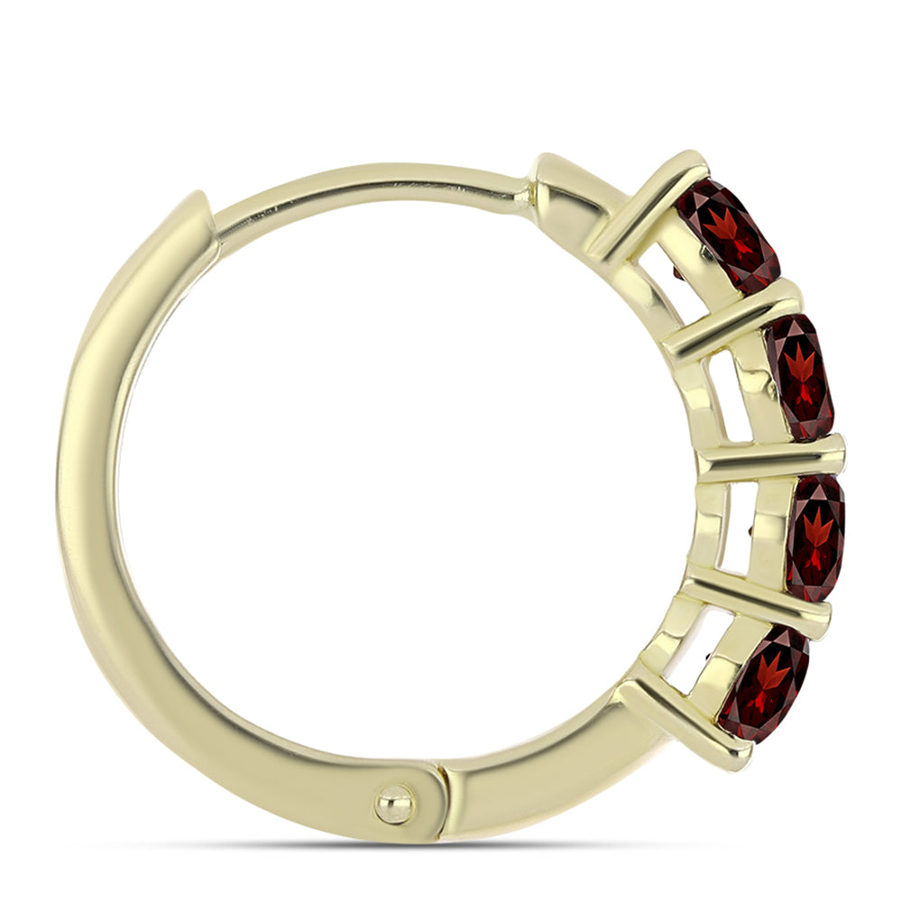 Kullatut hopeat Korvakorut Barton Granaatilla 2 