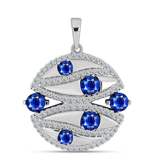 HopeaRiipus Australialaisella Sinisellä Safiirilla ja Valkoisella Topaasilla