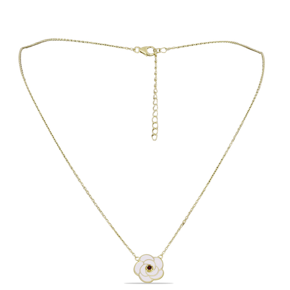 Kullattu hopeaKaulakoru Barton Granaatilla 1 