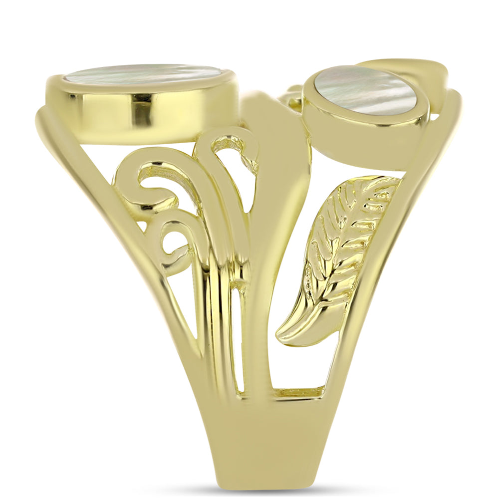 Kullattu hopeaSormus Helmiäisellä 4 