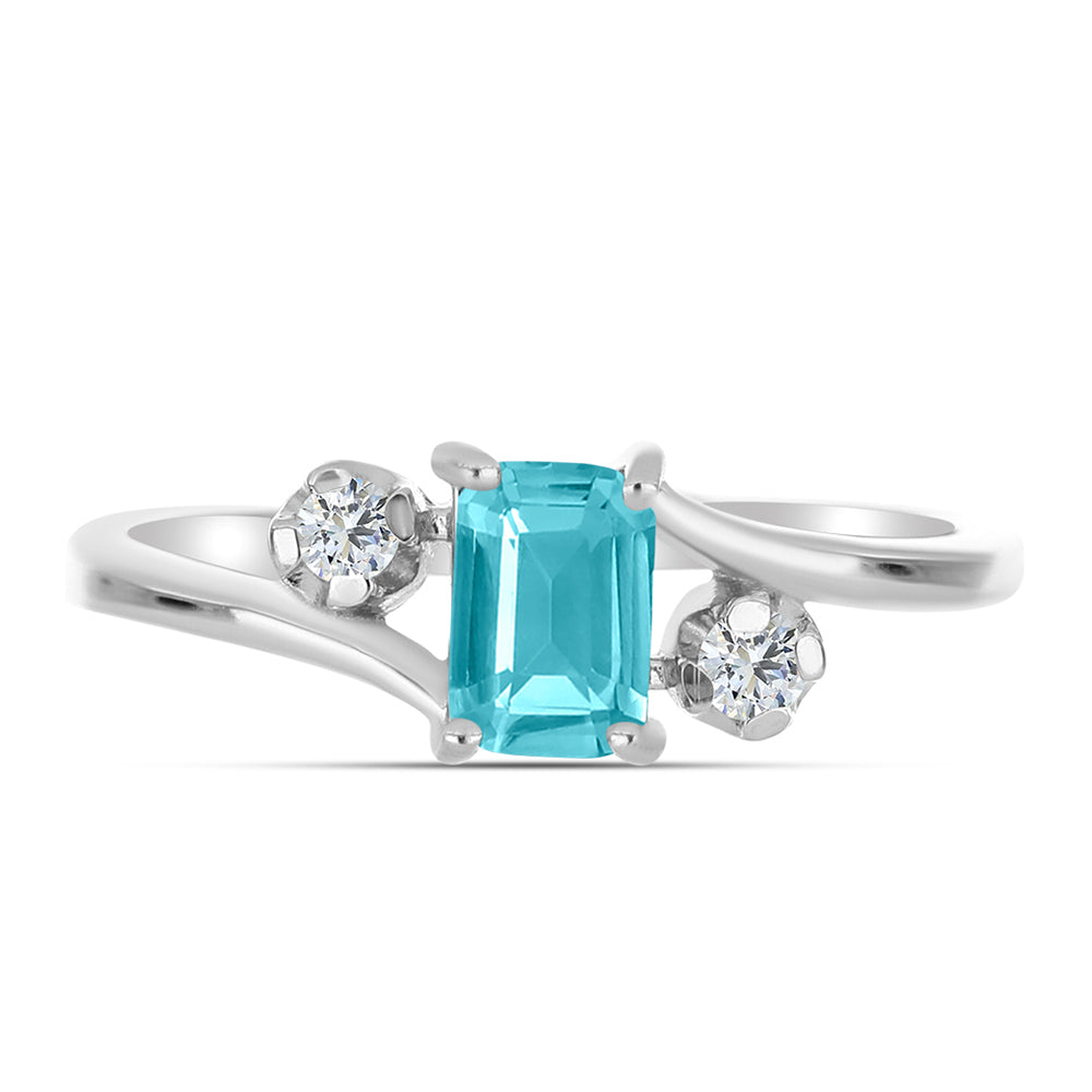 HopeaSormus Paraiban Kvartsilla ja Valkoisella Topaasilla