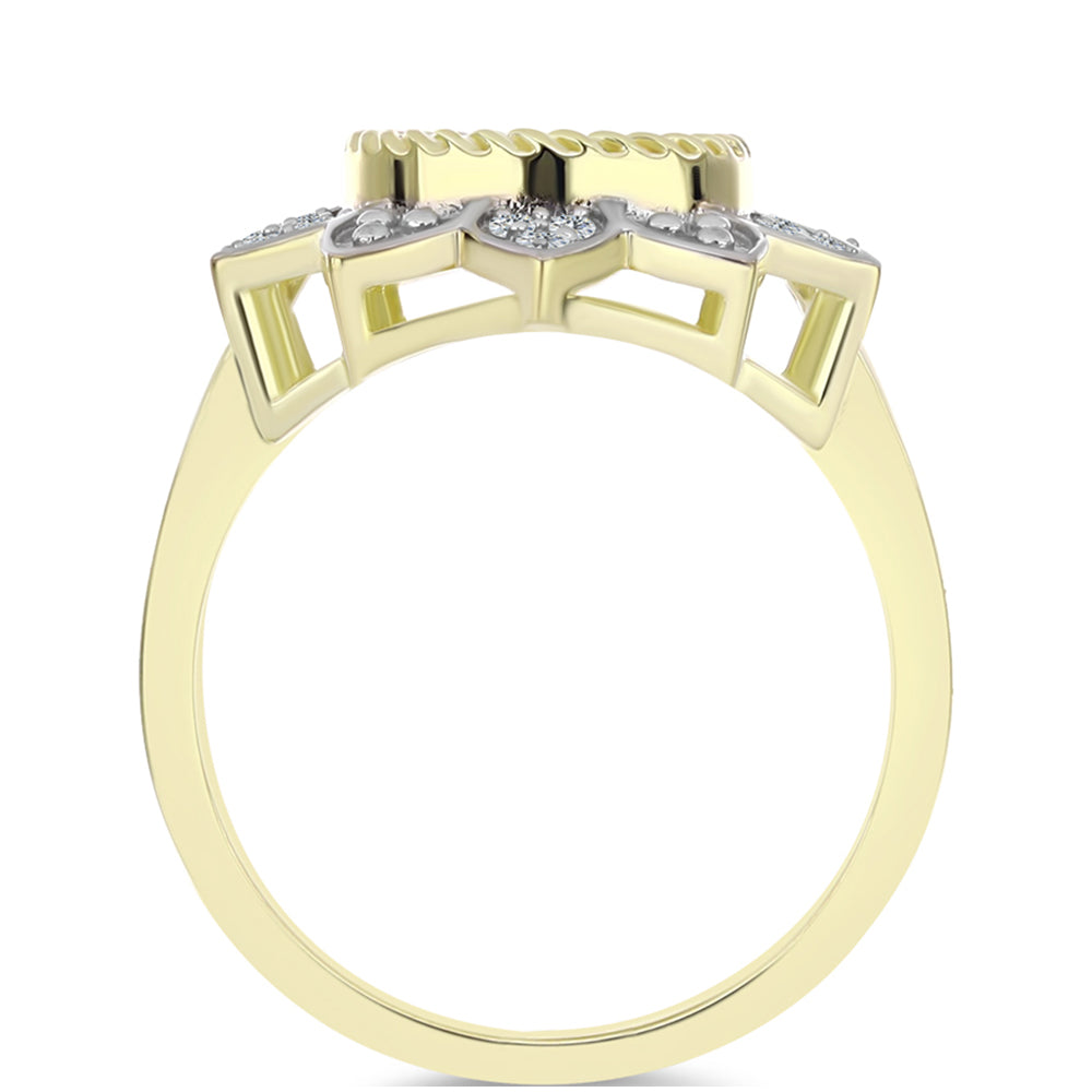 Kullattu hopeaSormus Helmiäisellä ja Valkoisella Topaasilla 2 