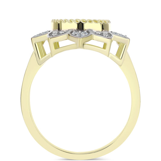 Kullattu hopeaSormus Helmiäisellä ja Valkoisella Topaasilla