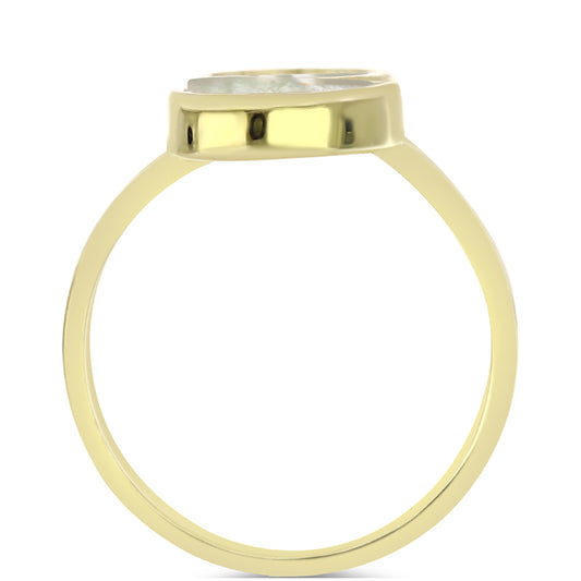 Kullattu hopeaSormus Helmiäisellä