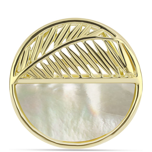 Kullattu hopeaSormus Helmiäisellä