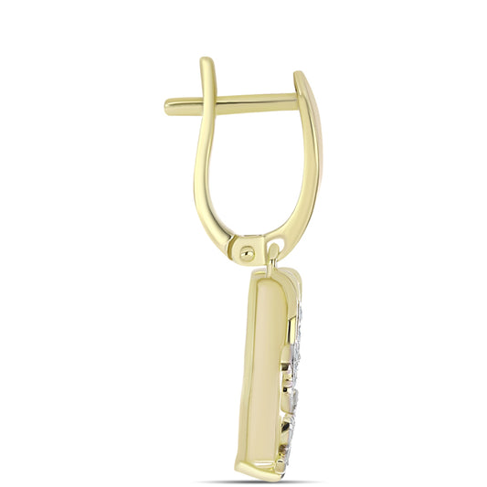 Kullatut hopeat Korvakorut Helmiäisellä ja Valkoisella Topaasilla