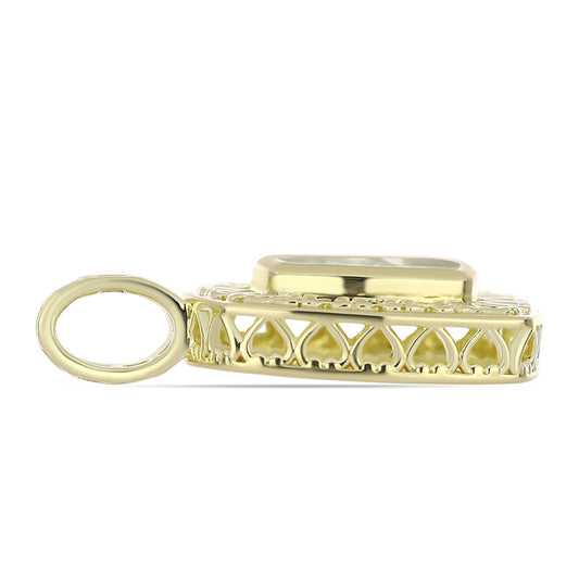 Kullattu hopeaRiipus Helmiäisellä