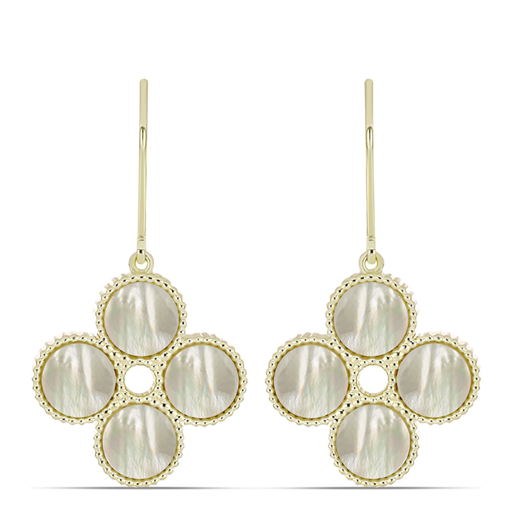 Kullatut hopeat Korvakorut Helmiäisellä 1 