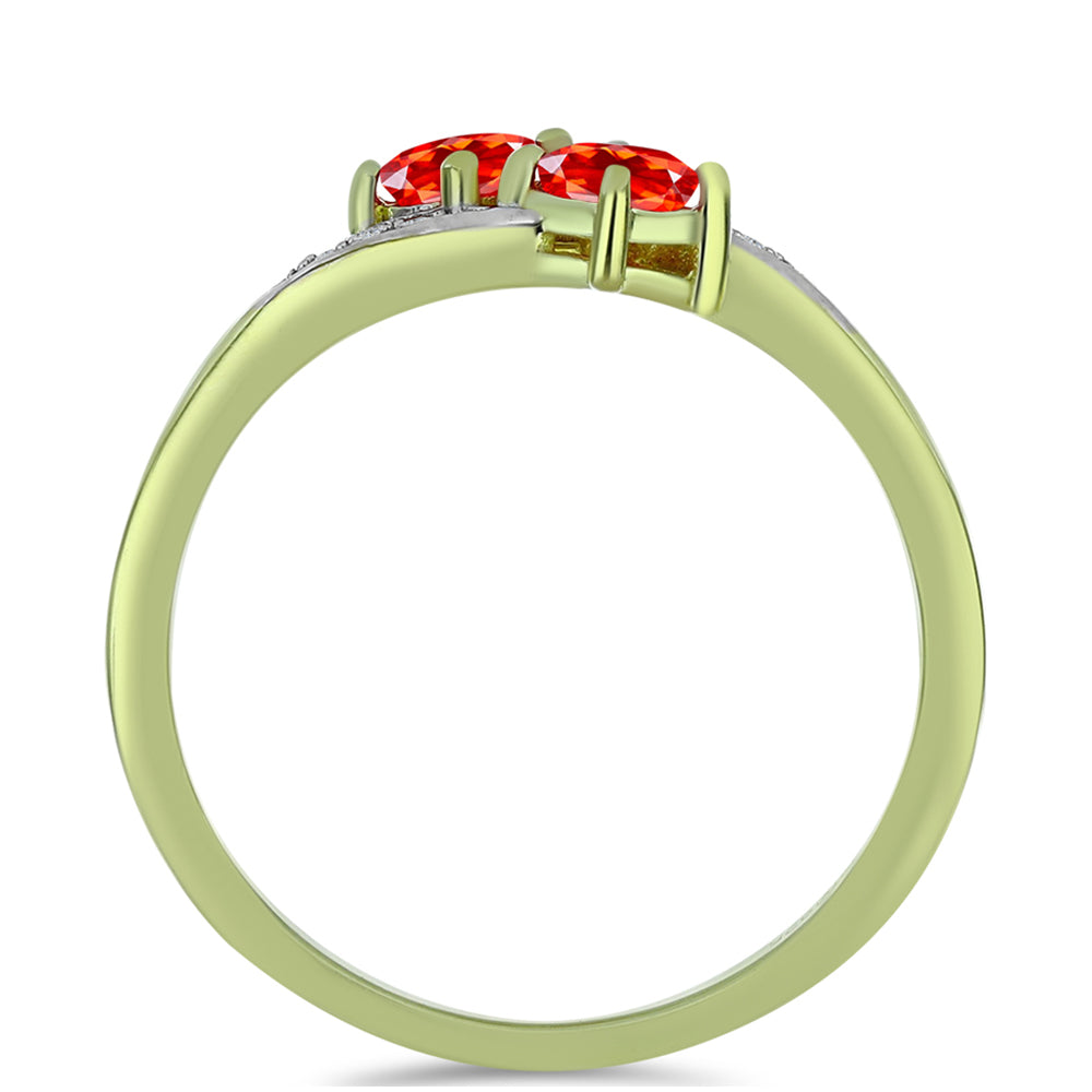 Kullattu hopeaSormus Punaisella Etiopialaisella Lega Dembi Opaalilla ja Valkoisella Topaasilla 2 