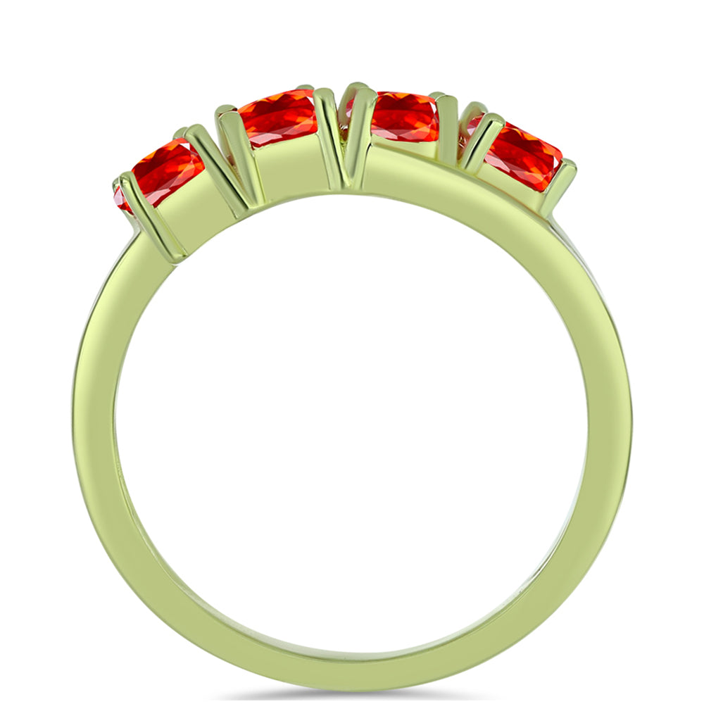 Kullattu hopeaSormus Punaisella Etiopialaisella Lega Dembi Opaalilla 2 