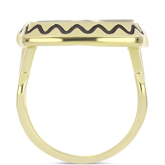 Kullattu hopeaSormus Helmiäisellä