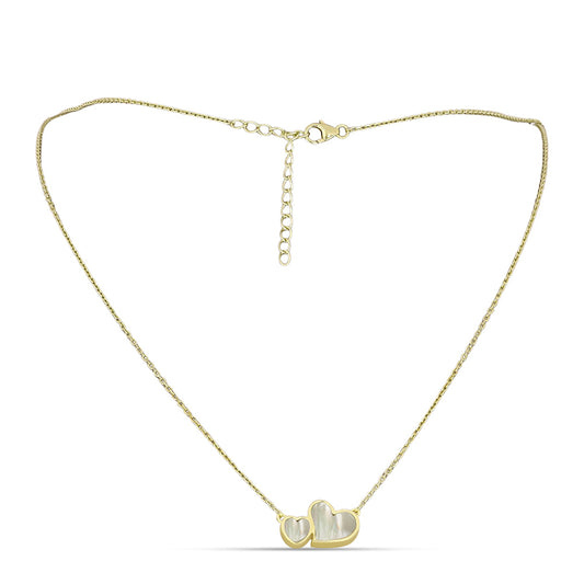 Kullattu hopeaKaulakoru Helmiäisellä