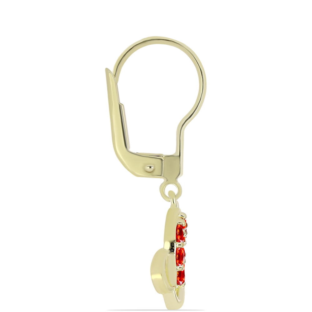 Kullatut hopeat Korvakorut Punaisella Etiopialaisella Lega Dembi Opaalilla