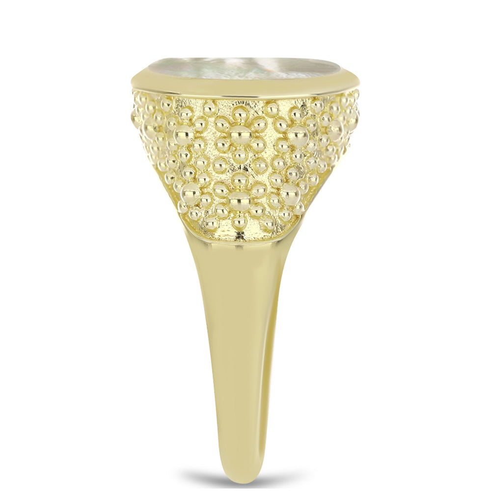 Kullattu hopeaSormus Helmiäisellä 4 