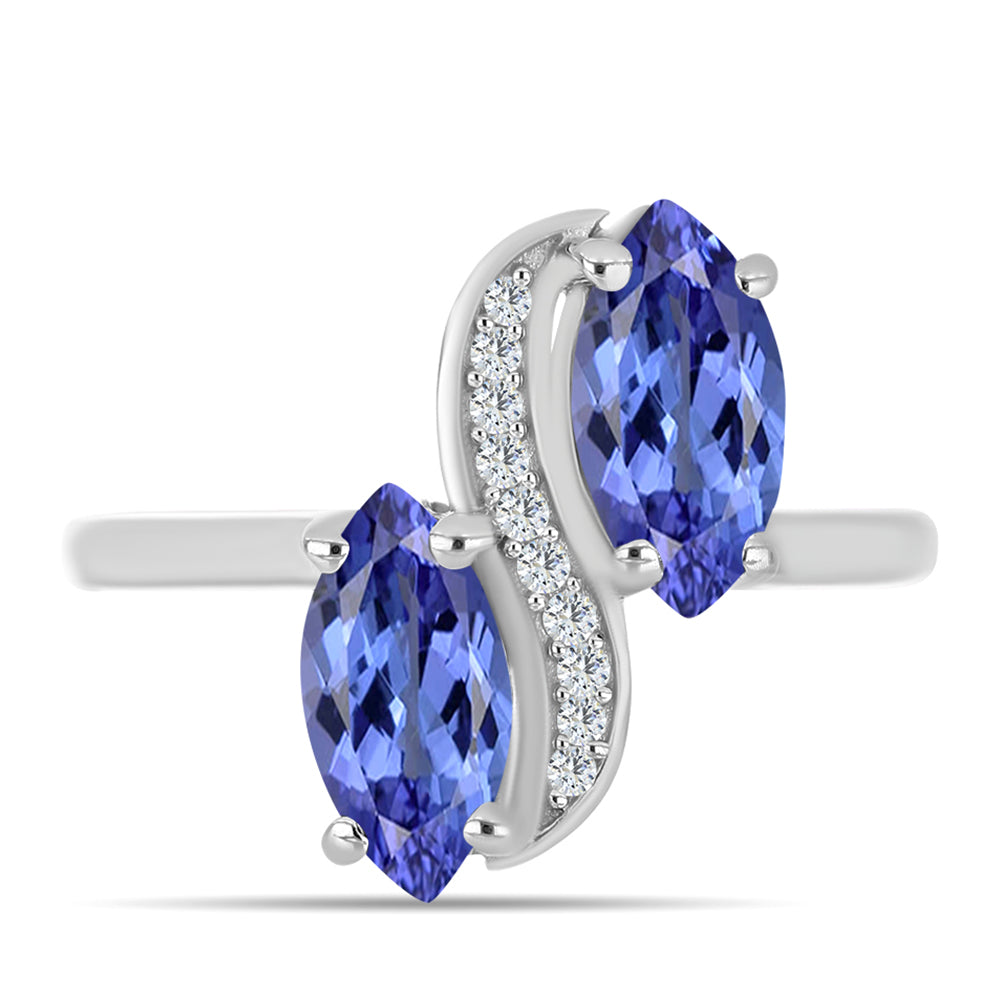 HopeaSormus AAA Tansaniitilla ja Valkoisella Topaasilla 1 