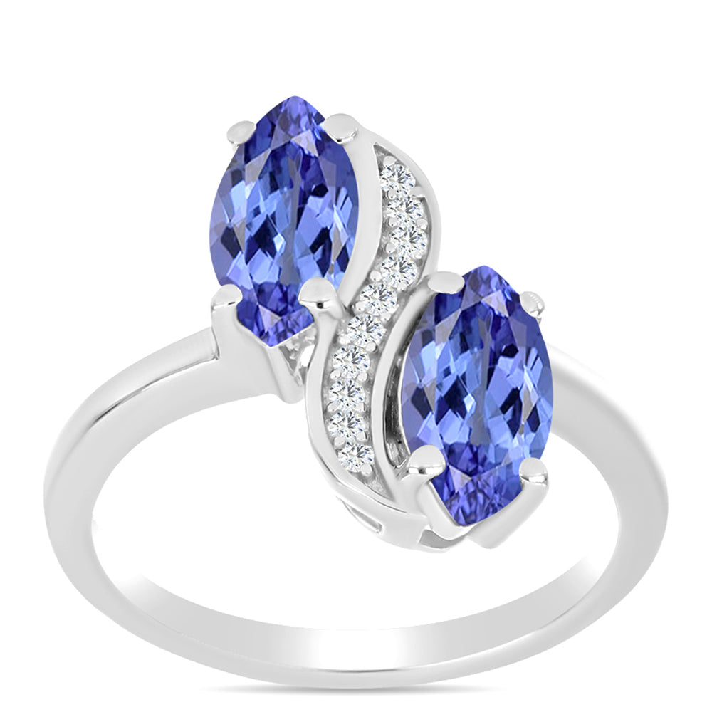 HopeaSormus AAA Tansaniitilla ja Valkoisella Topaasilla 3 