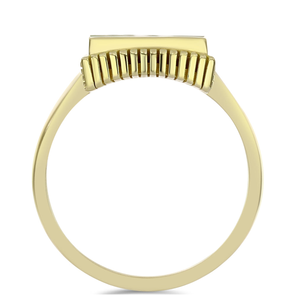 Kullattu hopeaSormus Helmiäisellä 2 