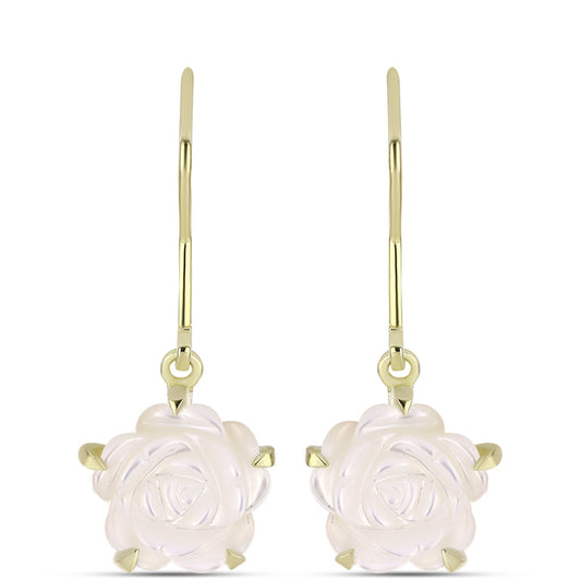 Kullatut hopeat Korvakorut Helmiäisellä