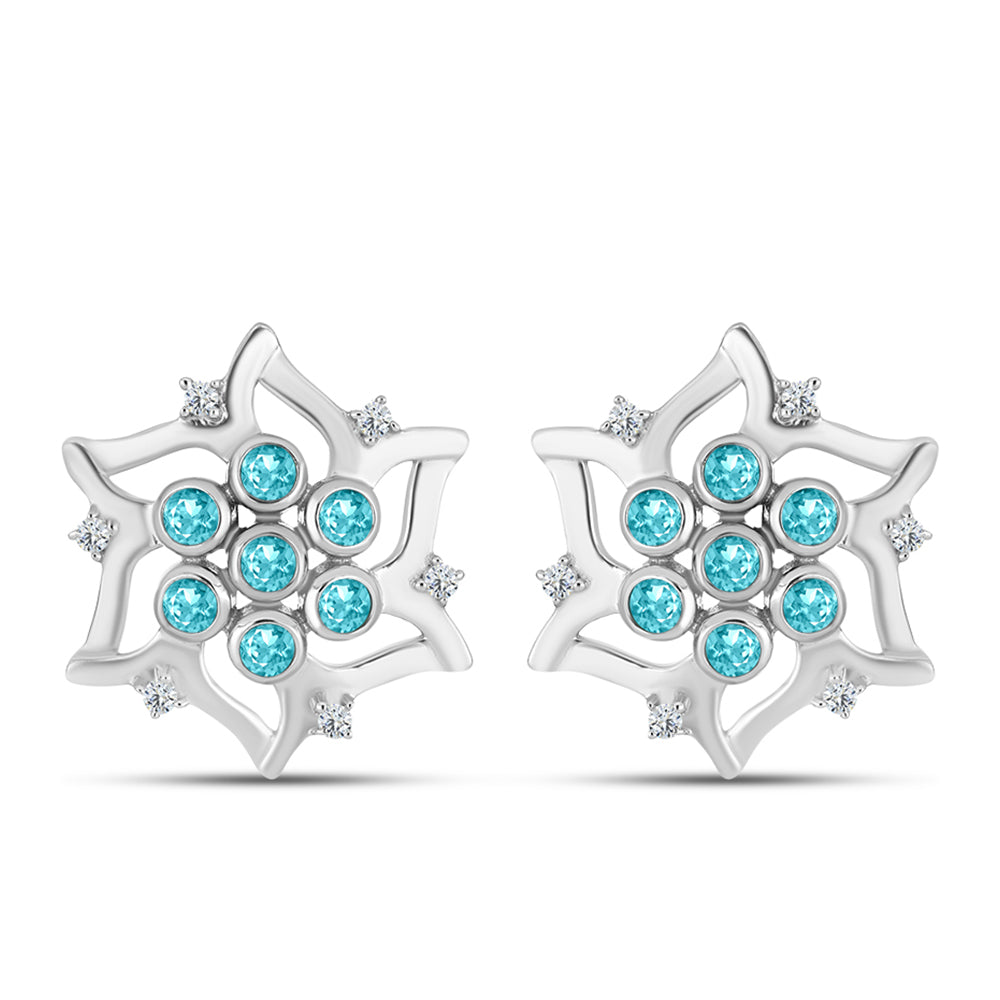 HopeaKorvakorut Paraiban Kvartsilla ja Valkoisella Topaasilla