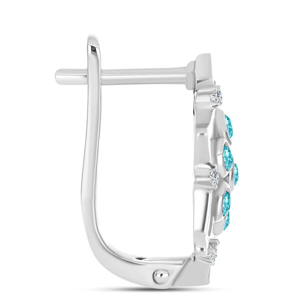 HopeaKorvakorut Paraiban Kvartsilla ja Valkoisella Topaasilla 2 