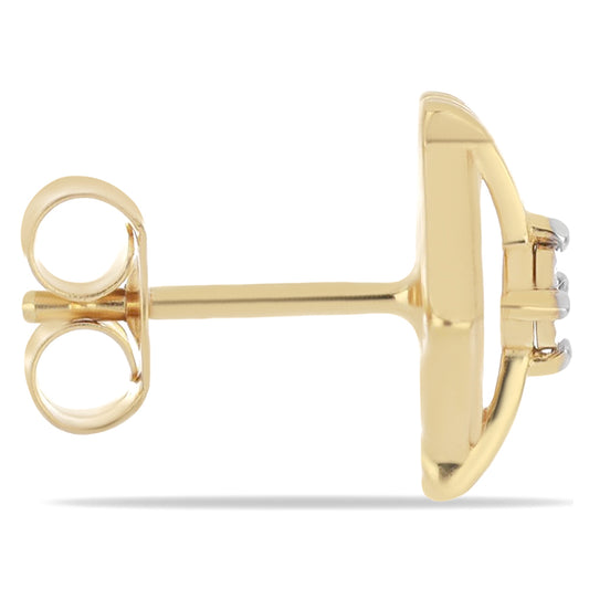 Kullatut hopeat Korvakorut Valkoisella Timantilla