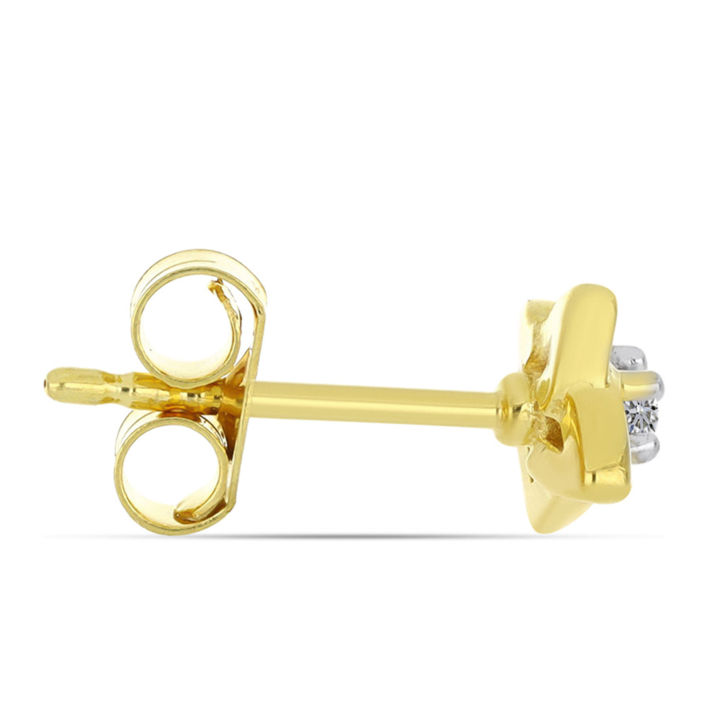 Kullatut hopeat Korvakorut Valkoisella Timantilla 2 