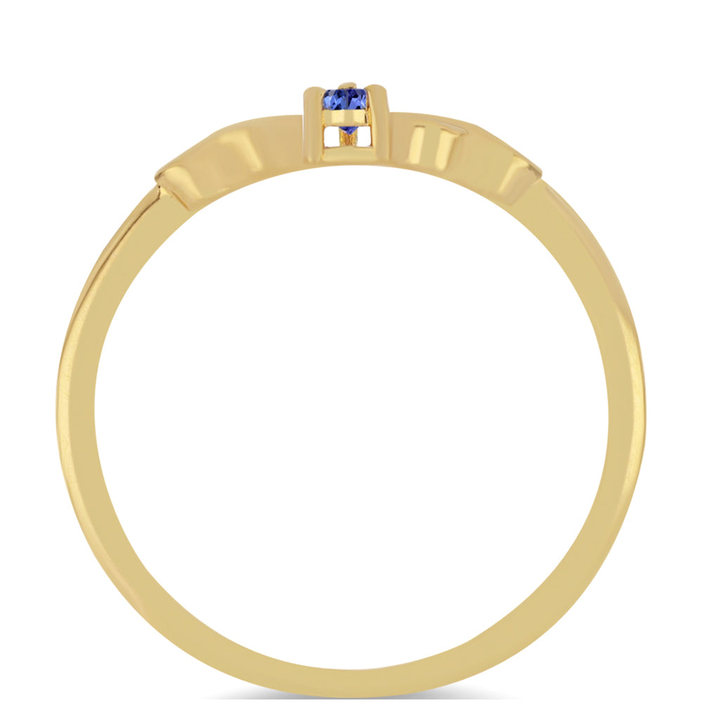 Kullattu hopeaSormus Tansaniitilla 2 