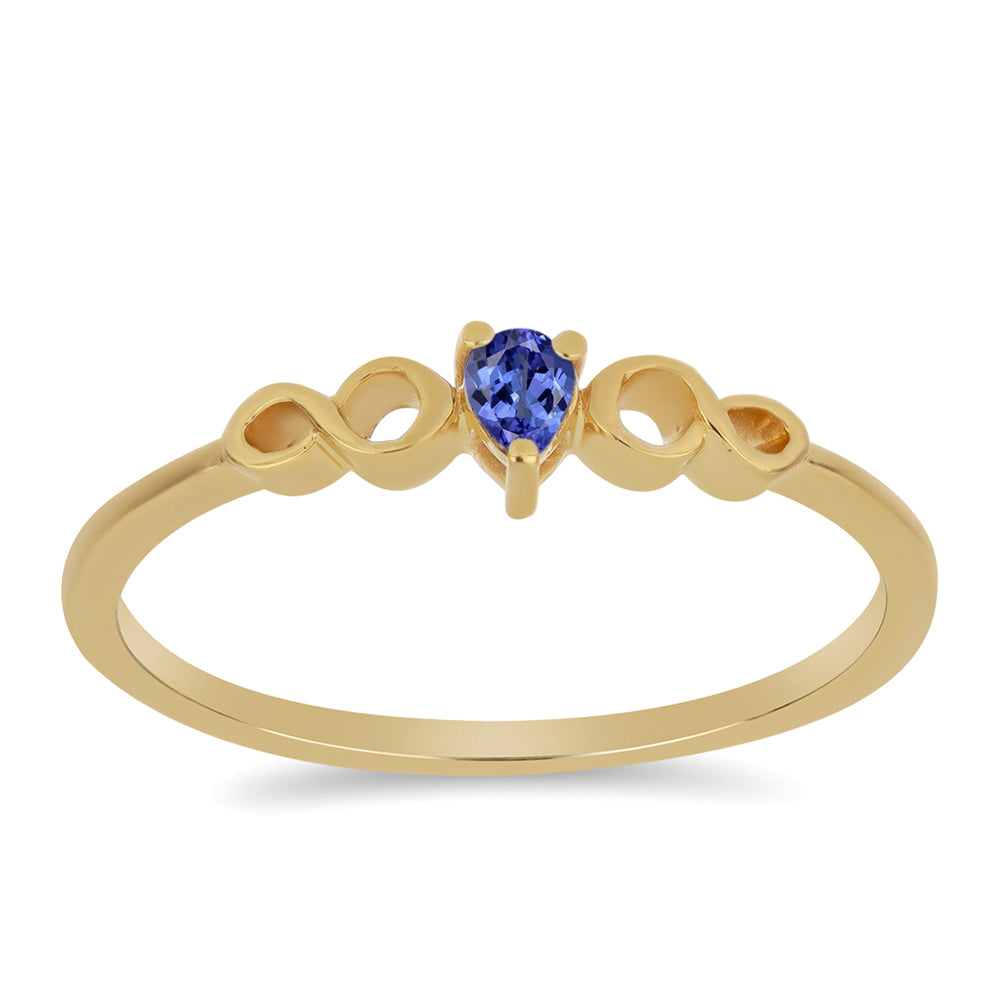 Kullattu hopeaSormus Tansaniitilla