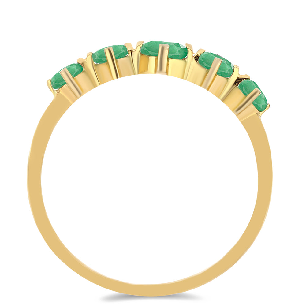 Kullattu hopeaSormus Brasilian Smaragdilla 2 