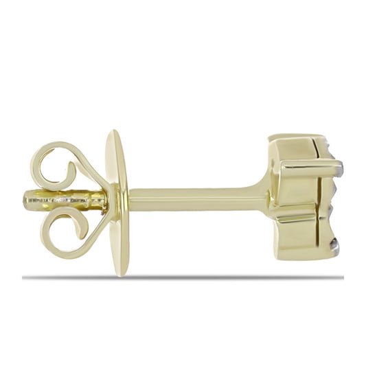 Kullatut hopeat Korvakorut Valkoisella Timantilla