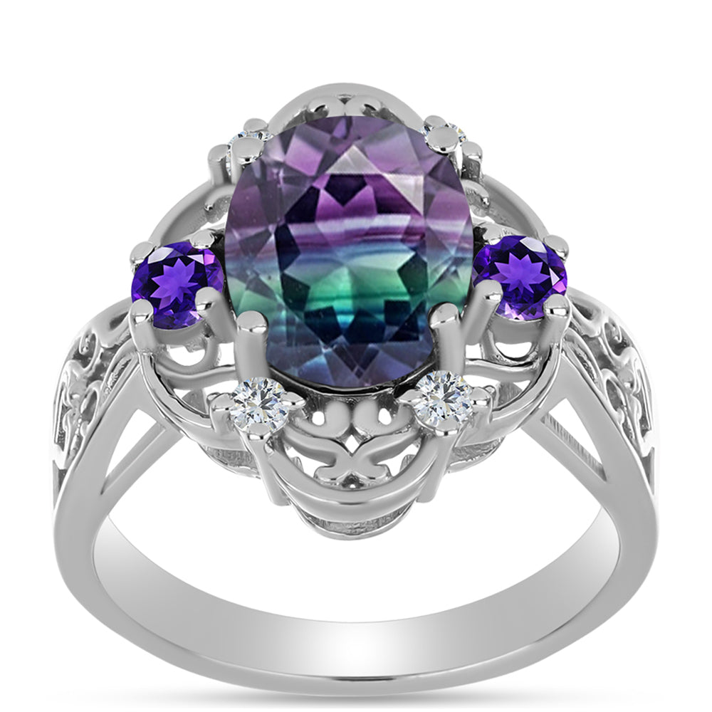 HopeaSormus Zebra Fluoriitilla ja Marokon Ametistilla 3 