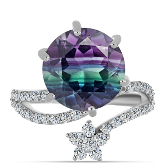 HopeaSormus Zebra Fluoriitilla ja Valkoisella Topaasilla