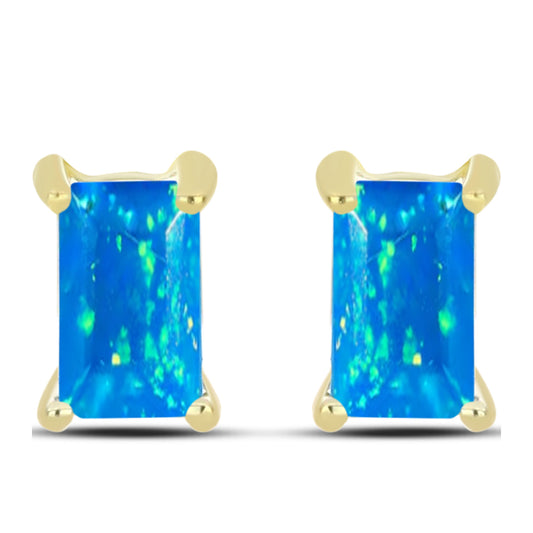 Kullatut hopeat Korvakorut Etiopialaisella Paratiisiopaalilla