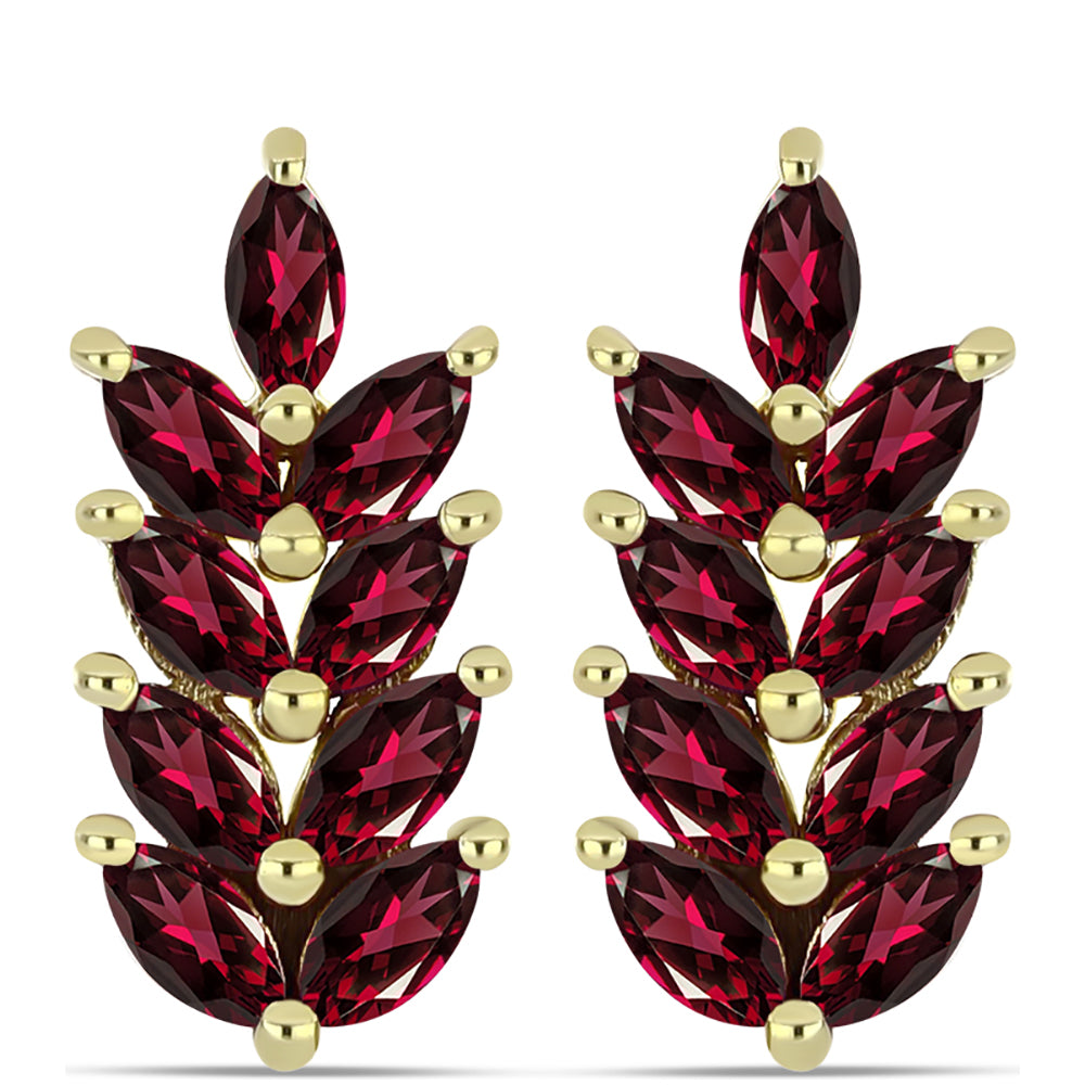 Kullatut hopeat Korvakorut Rodoliitti Granaatilla 1 