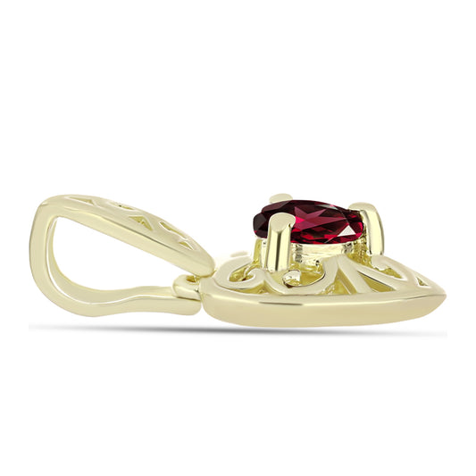 Kullattu hopeaRiipus Rodoliitti Granaatilla