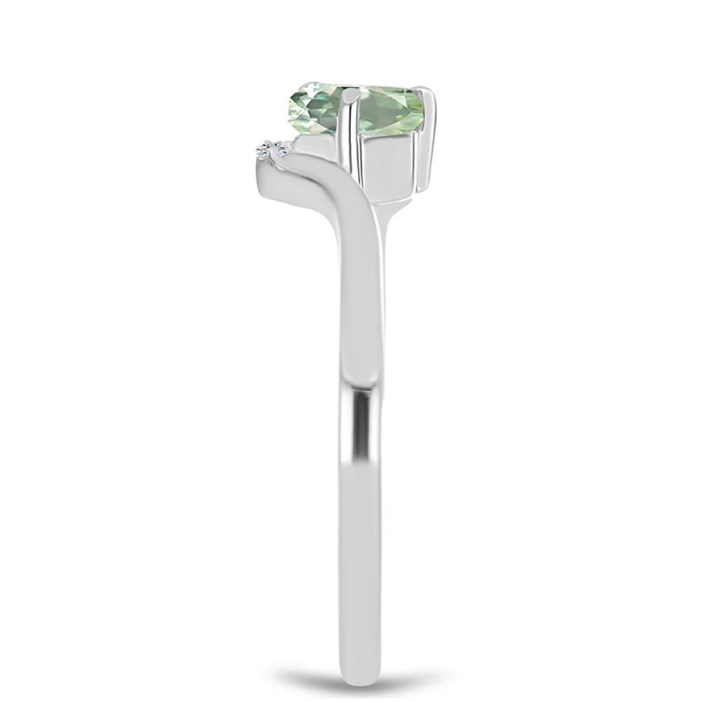 HopeaSormus Vihreällä Ametistilla ja Valkoisella Topaasilla 4 