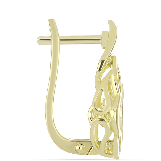 Kullatut hopeat Korvakorut Valkoisella Timantilla