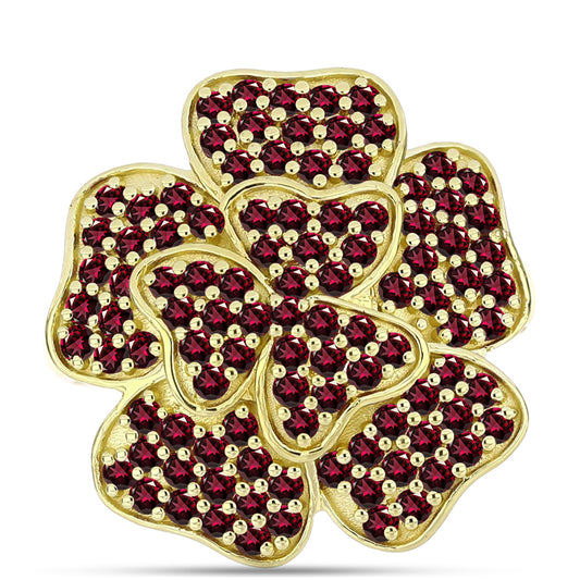 Kullattu hopeaSormus Rodoliitti Granaatilla