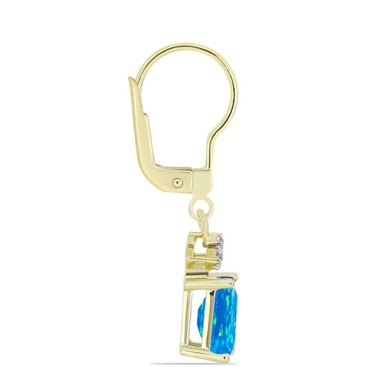 Kullatut hopeat Korvakorut Etiopialaisella Paratiisiopaalilla ja Valkoisella Topaasilla