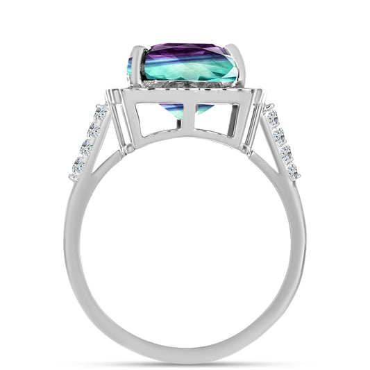 HopeaSormus Zebra Fluoriitilla ja Valkoisella Topaasilla