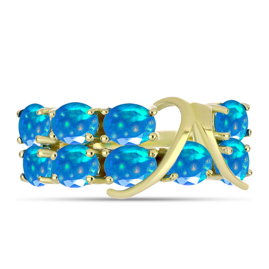 Kullattu hopeaSormus Etiopialaisella Paratiisiopaalilla