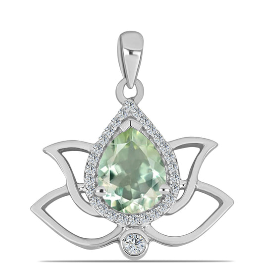 HopeaRiipus Vihreällä Ametistilla ja Valkoisella Topaasilla