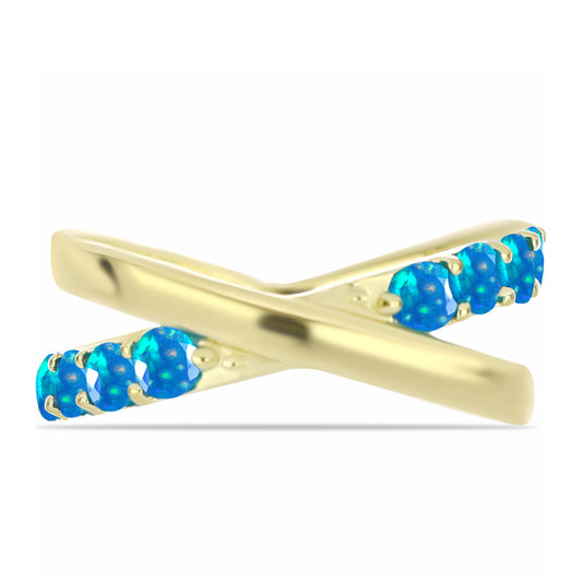 Kullattu hopeaSormus Etiopialaisella Paratiisiopaalilla