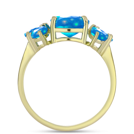 Kullattu hopeaSormus Etiopialaisella Paratiisiopaalilla